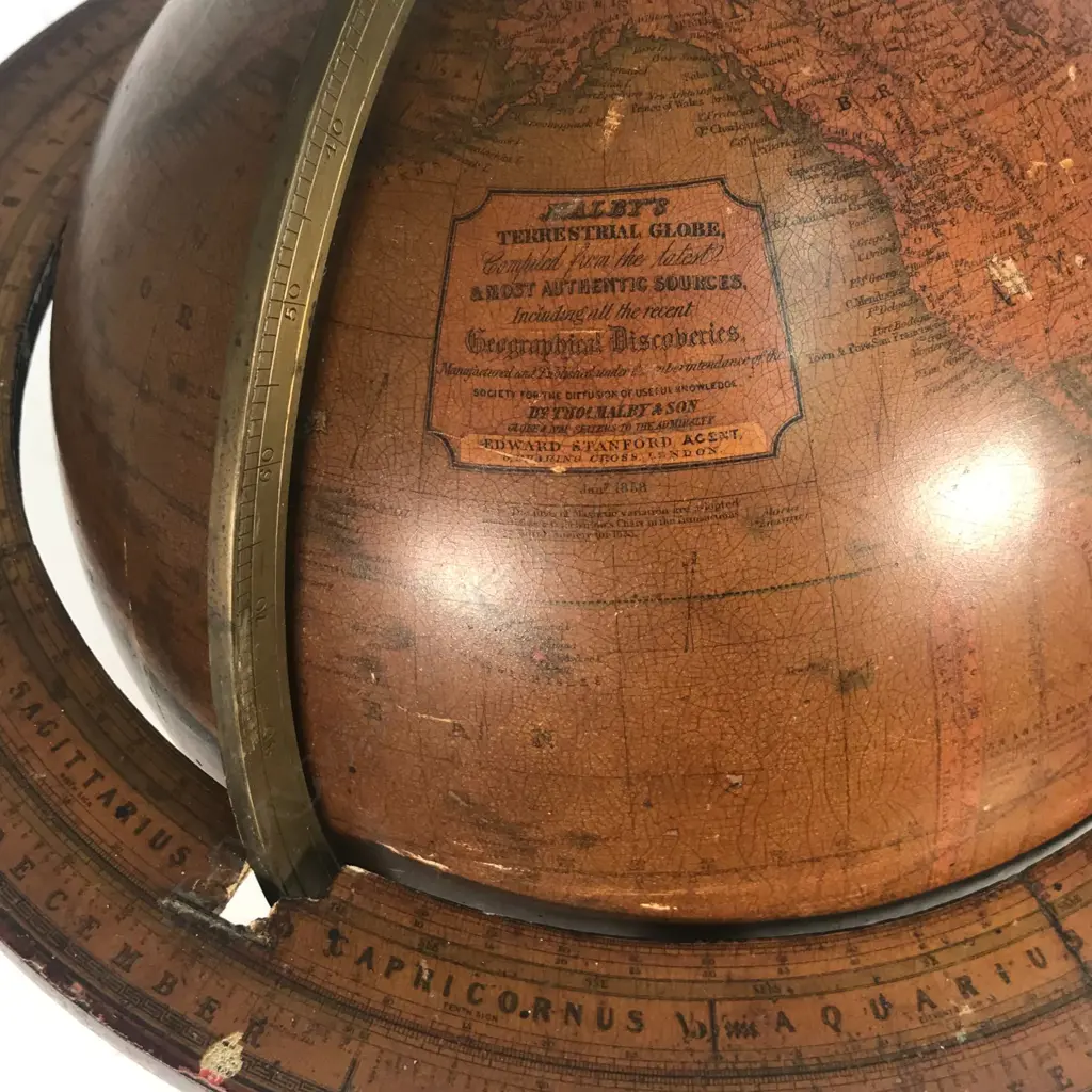A pair of 19thC Malby's table top globes Image 1++