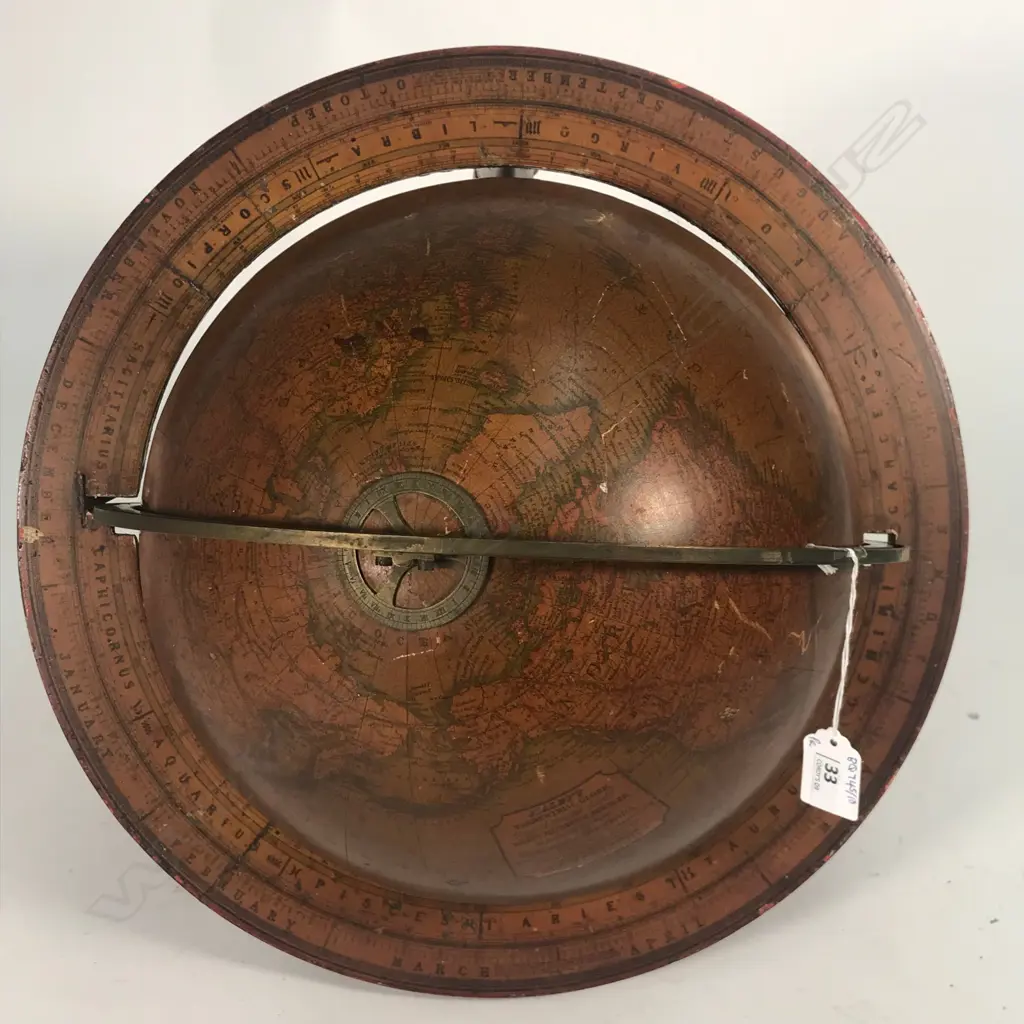 A pair of 19thC Malby's table top globes Image 1++