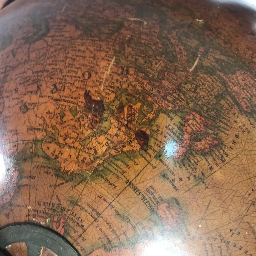 A pair of 19thC Malby's table top globes Image 1++