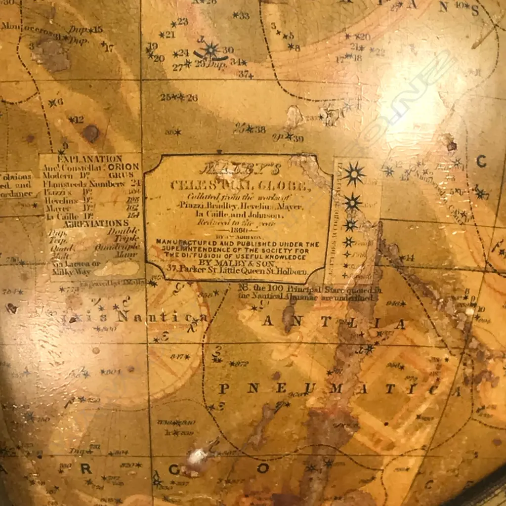 A pair of 19thC Malby's table top globes Image 1++