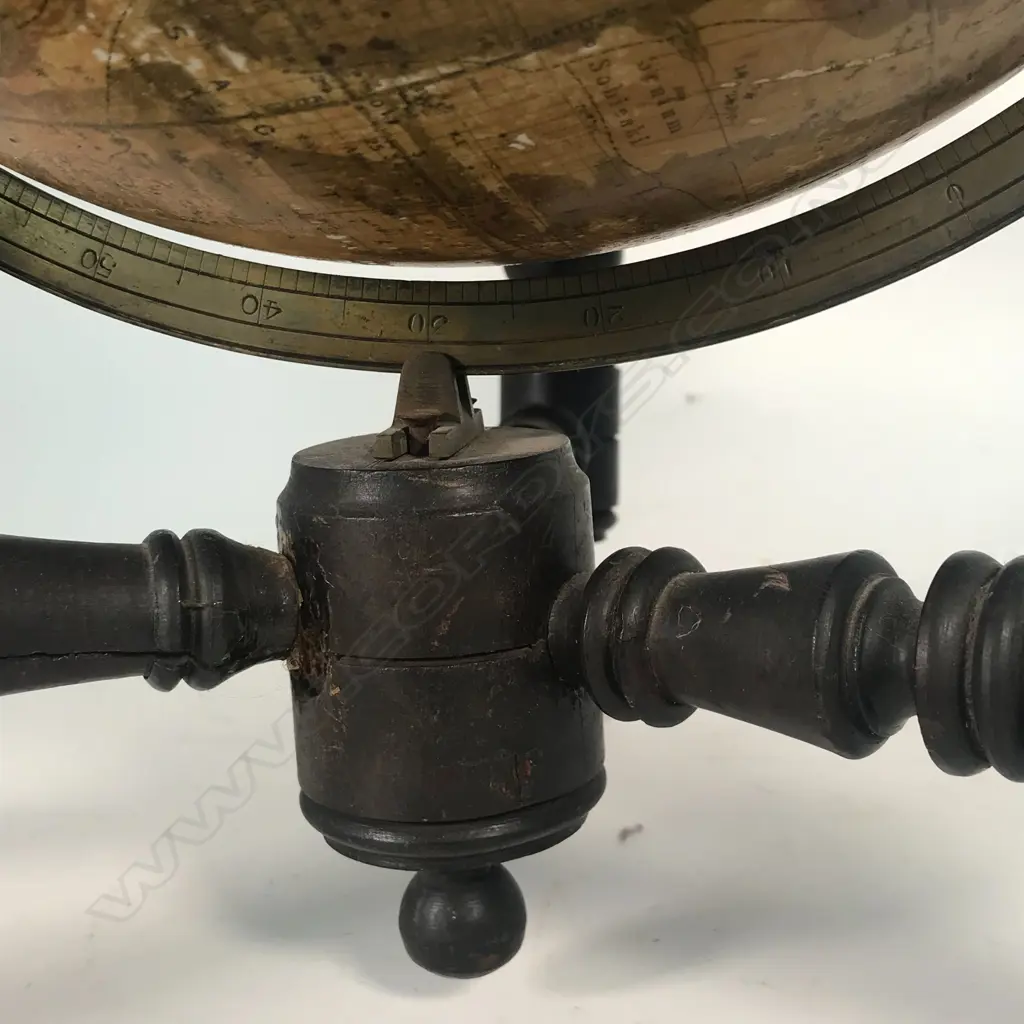 A pair of 19thC Malby's table top globes Image 1++