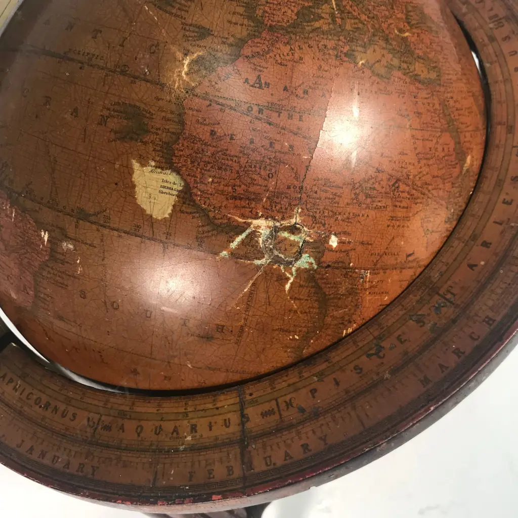 A pair of 19thC Malby's table top globes Image 1++