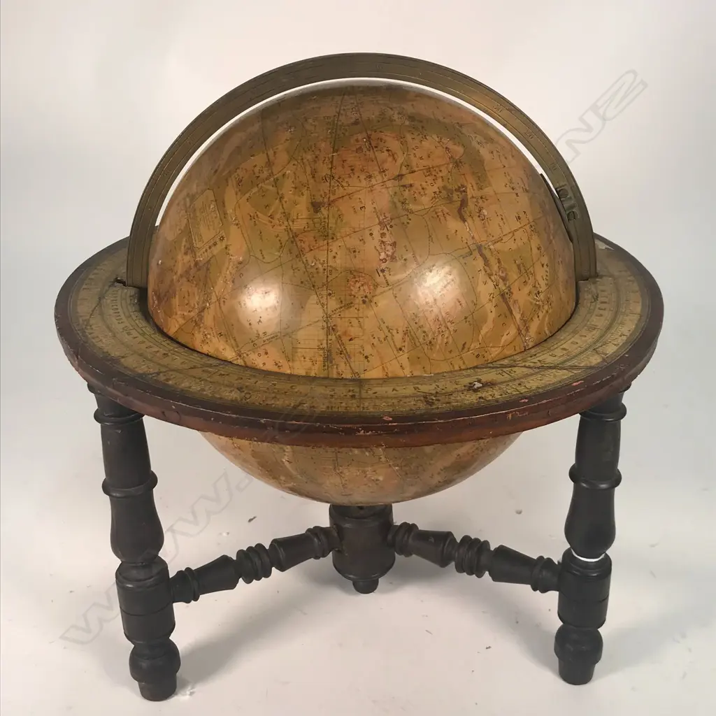 A pair of 19thC Malby's table top globes Image 1++