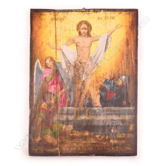 A 19thC Russian icon 'Invierea'