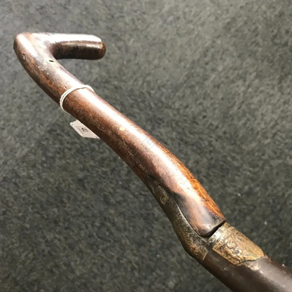 A rare Day's patent under hammer percussion walking stick gun by Hubbard Image 1++