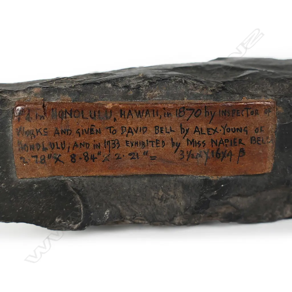 A pre-European Honolulu Hawaii stone hog-back adze Image 1++