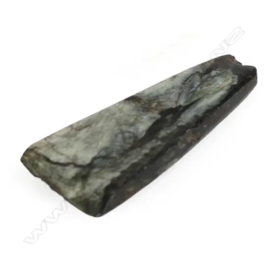 A pre-European Maori greenstone adze (toki)