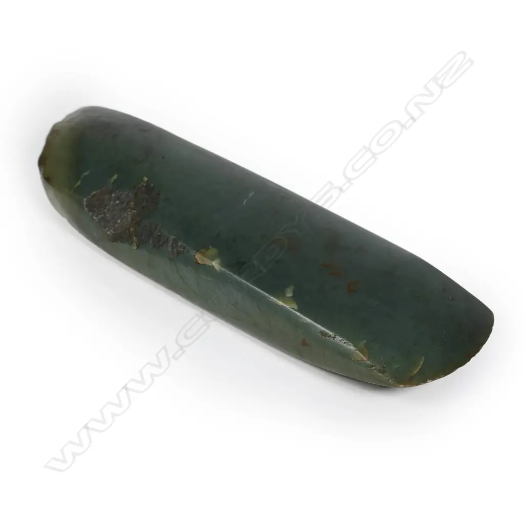 A pre European Maori toki pounamu (greenstone adze) Image 1++