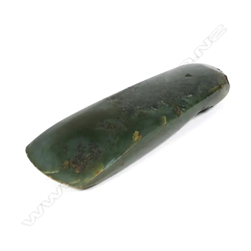 A pre European Maori toki pounamu (greenstone adze) Image 1++