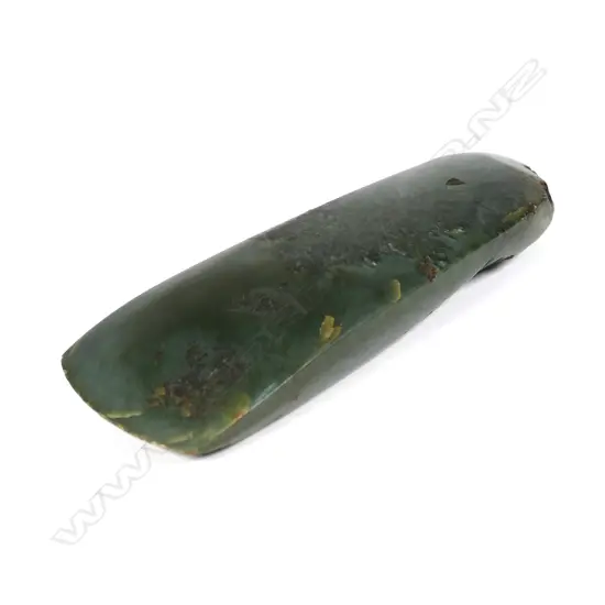 A pre European Maori toki pounamu (greenstone adze)
