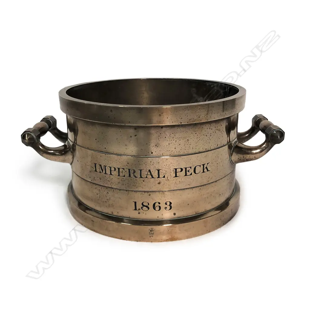 A rare and historic '1863 Government of New Zealand Imperial Peck' Image 1++
