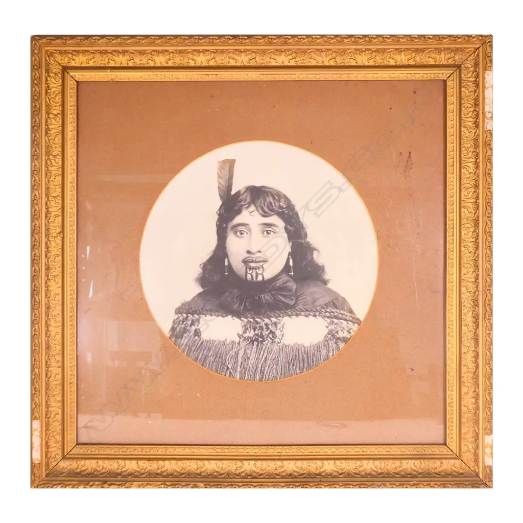 A large format vintage photo of a Maori princess Image 1++