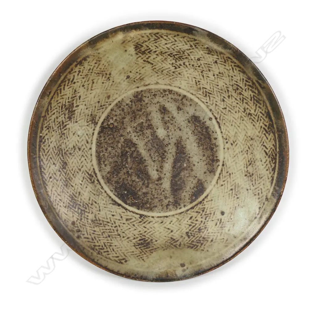 Tatsuzō Shimaoka (Japanese 1919-2007) stoneware studio pottery dish Image 1++