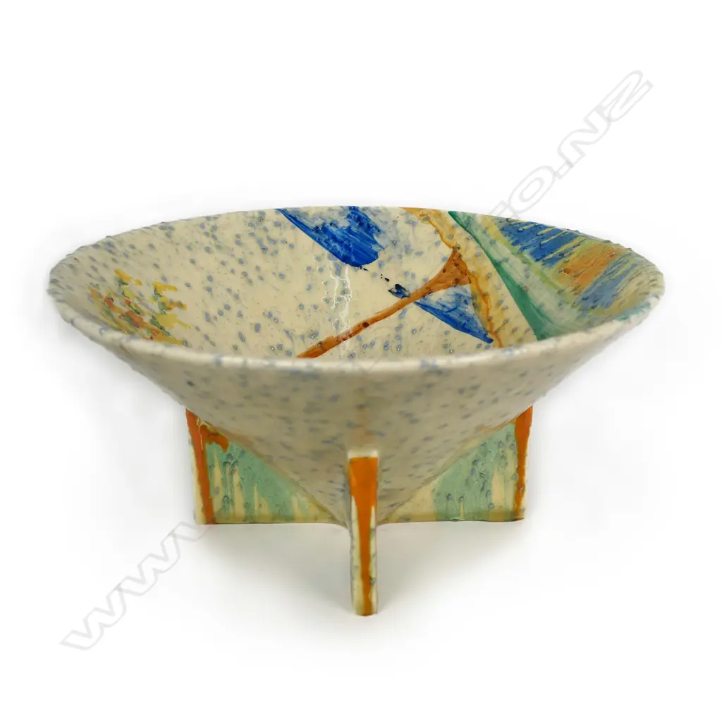 Clarice Cliff Bizarre ‘Patina Country' large conical bowl Image 1++