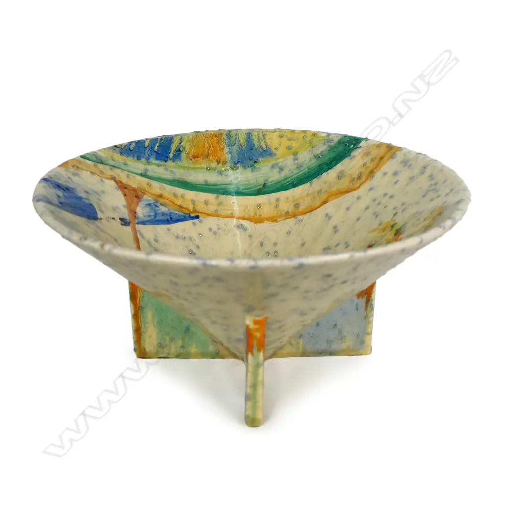 Clarice Cliff Bizarre ‘Patina Country' large conical bowl Image 1++