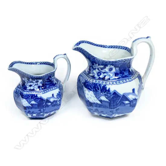 Two old Wedgwood graduated jugs