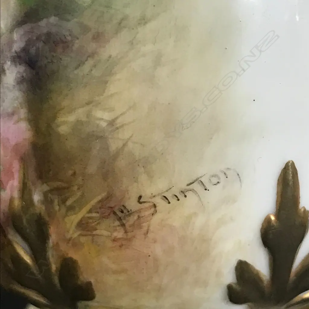 A Royal Worcester lidded two handled specimen vase painted by James Stinton Image 1++