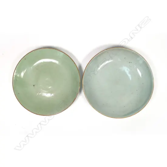 Two 18th/19thC Chinese provincial Chinese celadon dishes