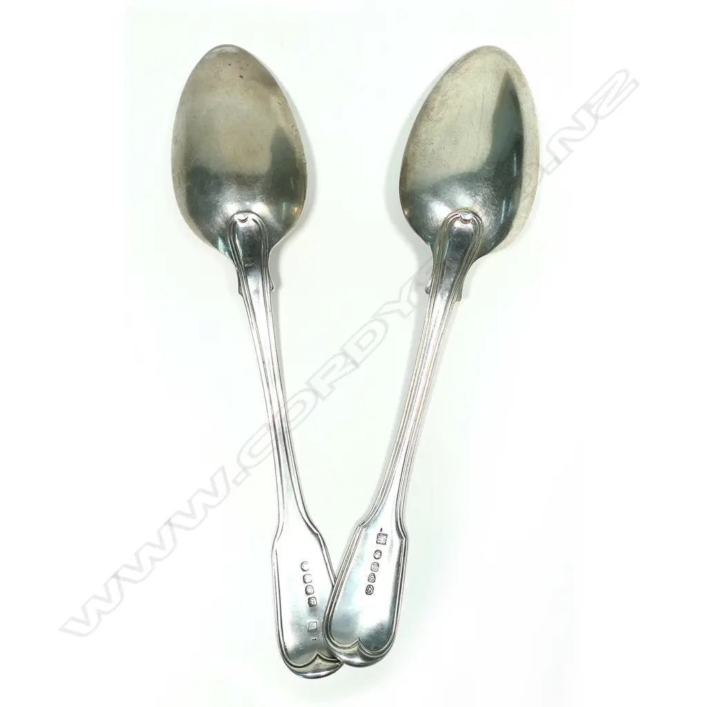 A near pair of Geo.III silver tablespoons Image 1++