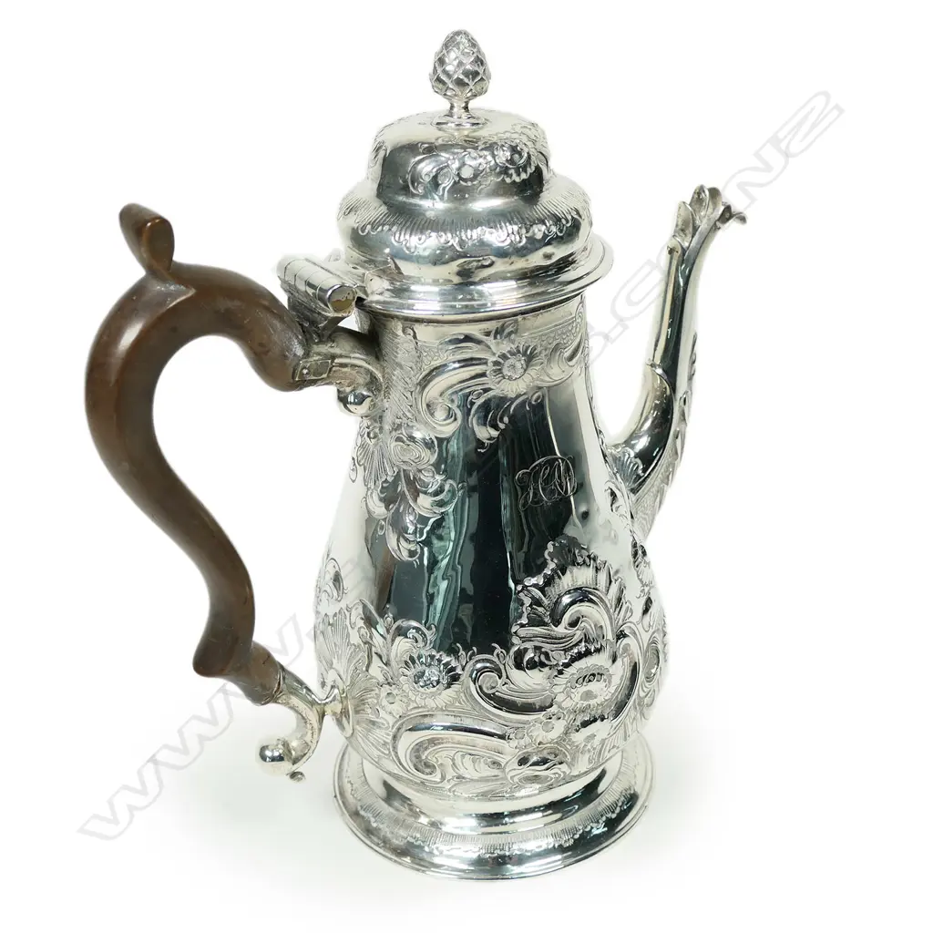 A George III silver coffee pot Image 1++