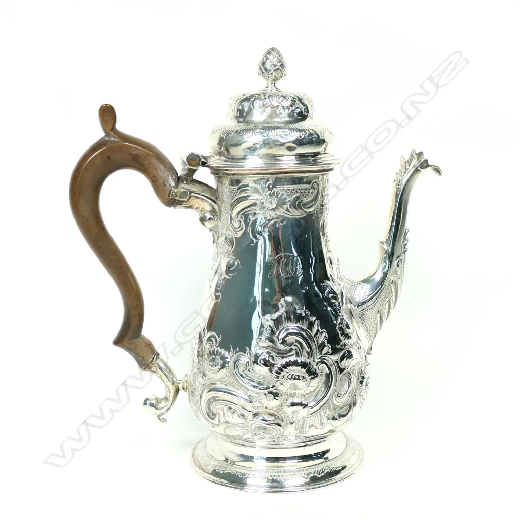A George III silver coffee pot Image 1++