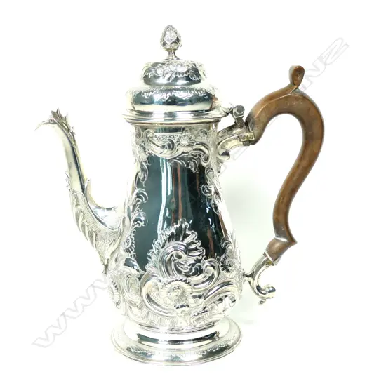 A George III silver coffee pot