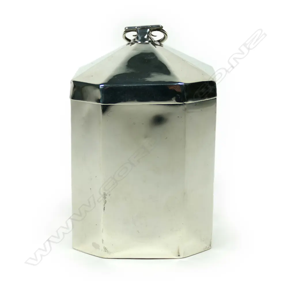 A silver tea caddy Image 1++