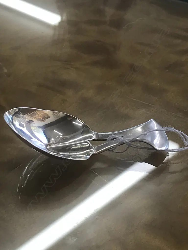 A George III silver tea caddy spoon Image 1++