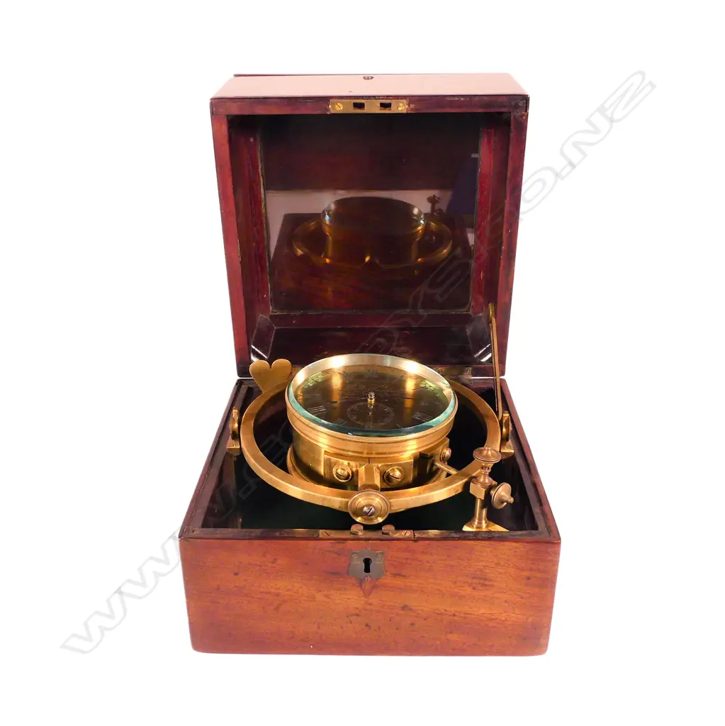 A quality early Victorian mahogany cased ship's chronometer by Robert Roskell of Liverpool Image 1++