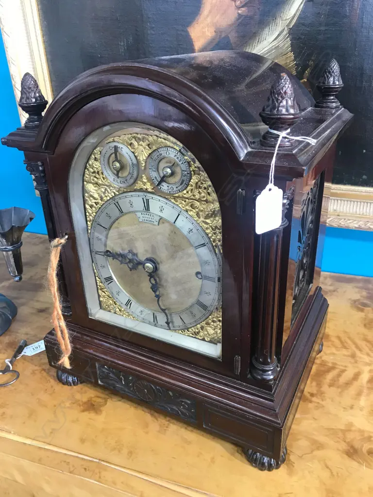 A fine quality early 20thC bracket clock for Asprey Image 1++