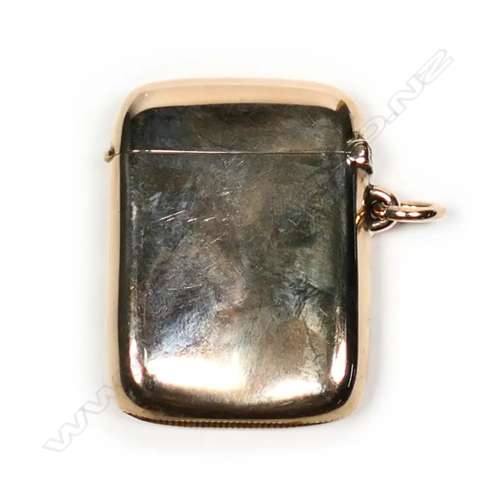 A c.1900 9ct rose gold vesta Image 1++