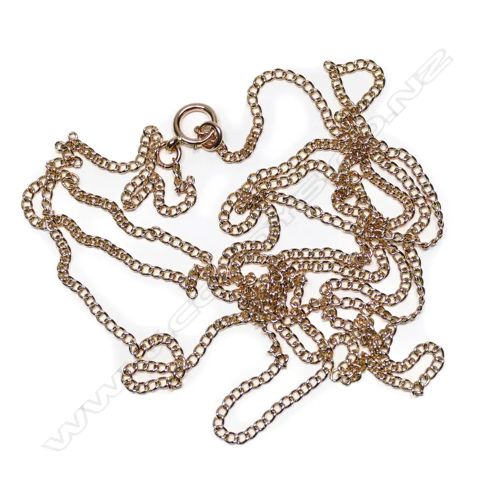 A vintage 9ct yellow gold muff chain Image 1++