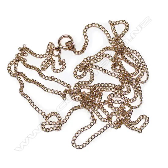 A vintage 9ct yellow gold muff chain