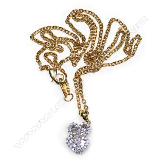 An 18ct yellow gold and diamond pendant