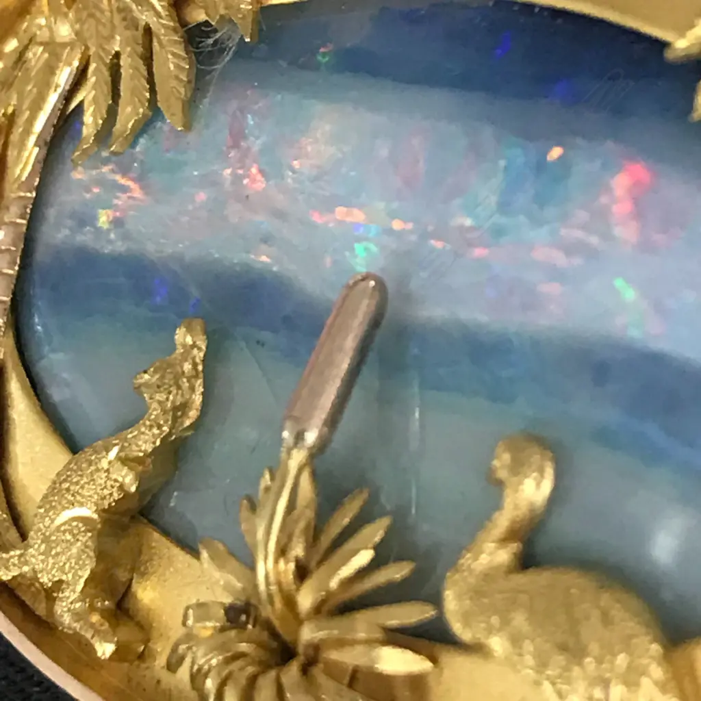 A rare and important colonial Australian gold and opal brooch by Evan Jones of Sydney Image 1++