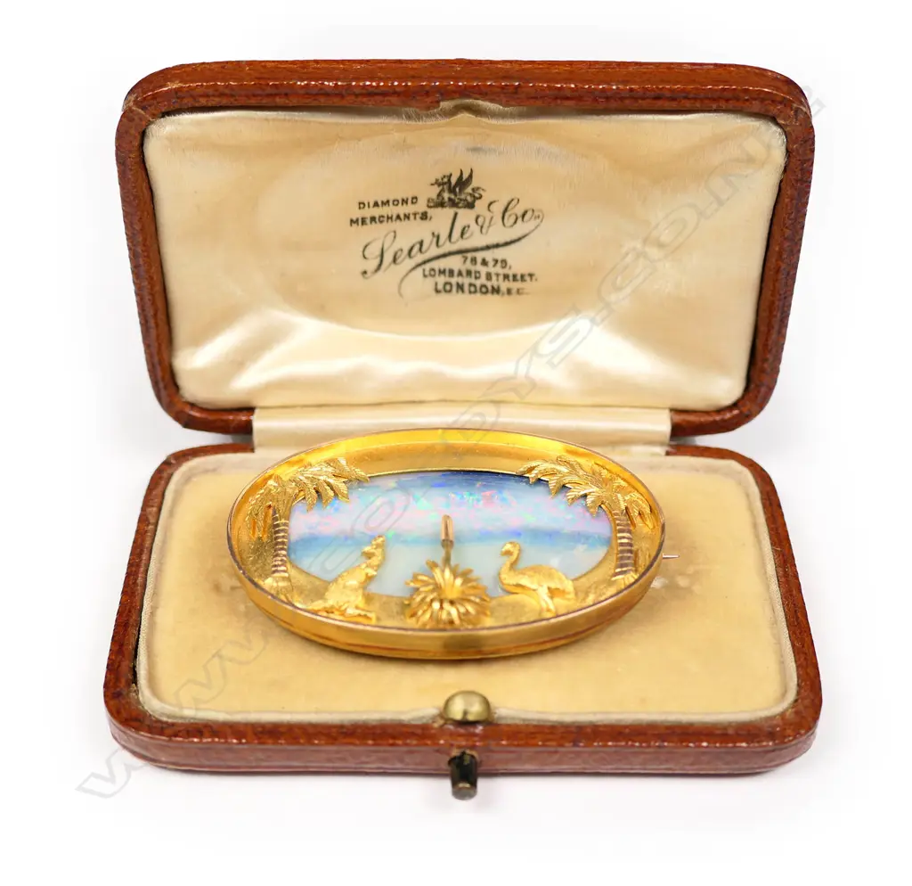 A rare and important colonial Australian gold and opal brooch by Evan Jones of Sydney Image 1++