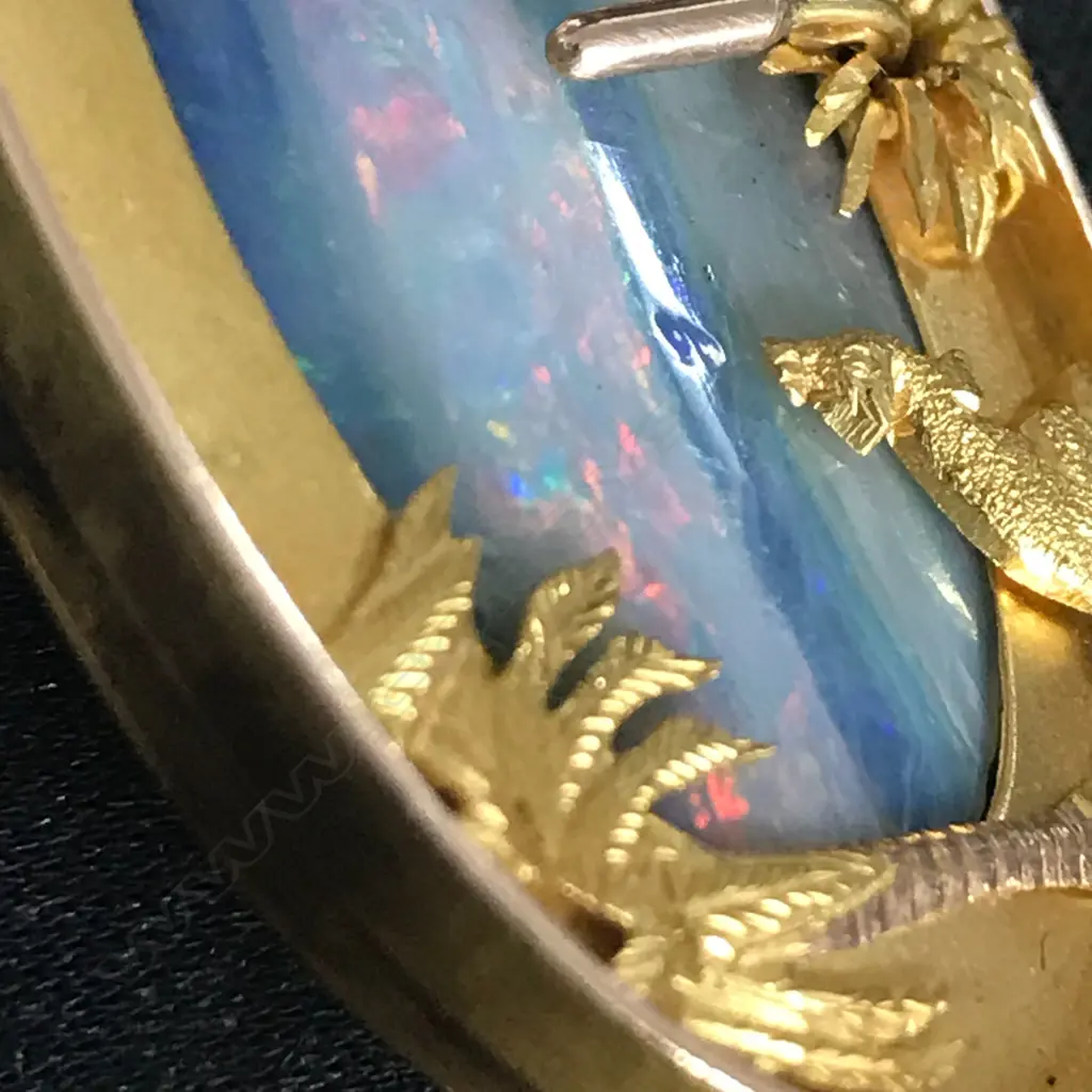 A rare and important colonial Australian gold and opal brooch by Evan Jones of Sydney Image 1++