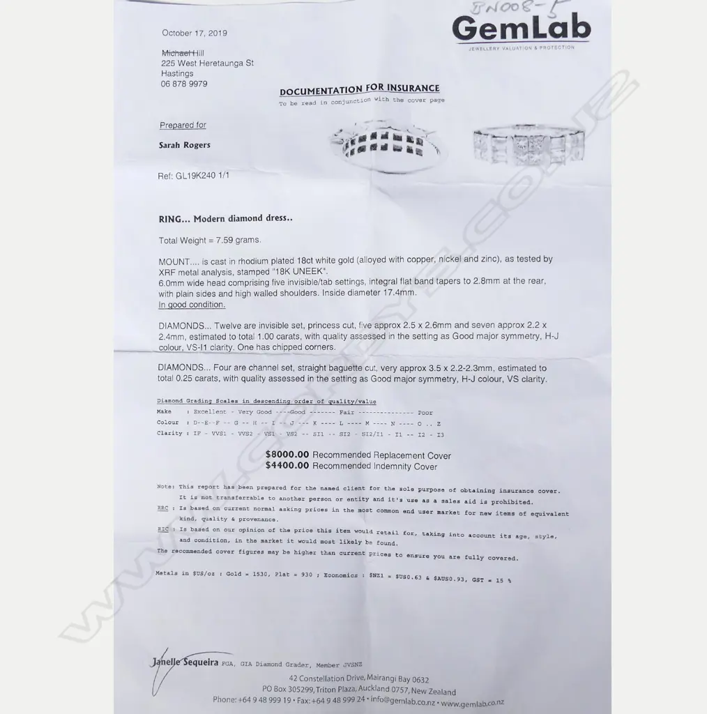 An 18ct. white gold and multi-diamond ring Image 1++