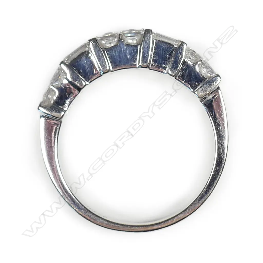 An 18ct. white gold and multi-diamond ring Image 1++