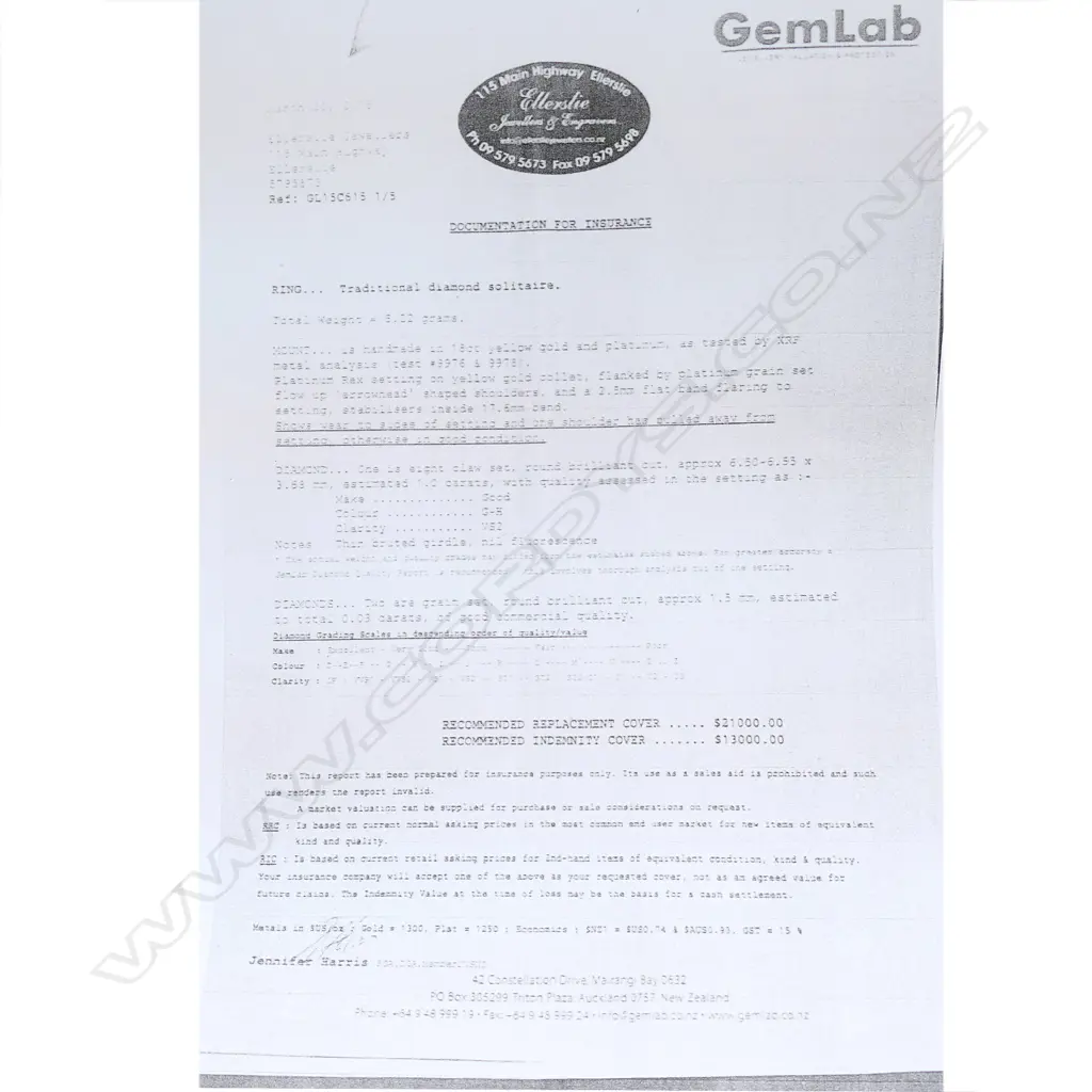 A 1.00ct diamond solitaire ring in 18ct gold Image 1++