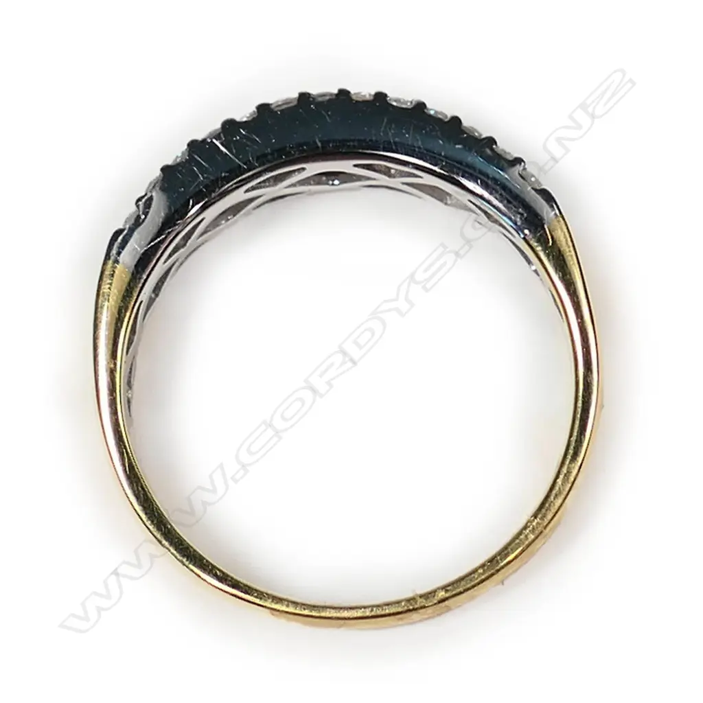 An 18ct white gold and multi diamond ring Image 1++