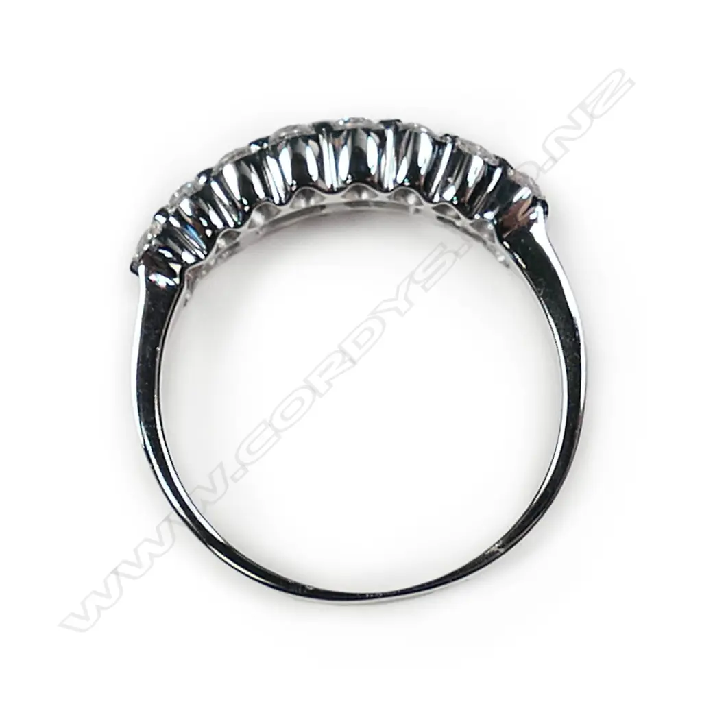 An 18ct white gold and multi diamond ring Image 1++