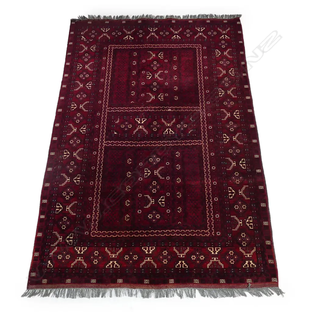A hand knotted Afghan rug Image 1++