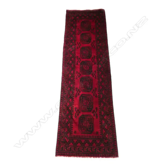 A hand knotted runner