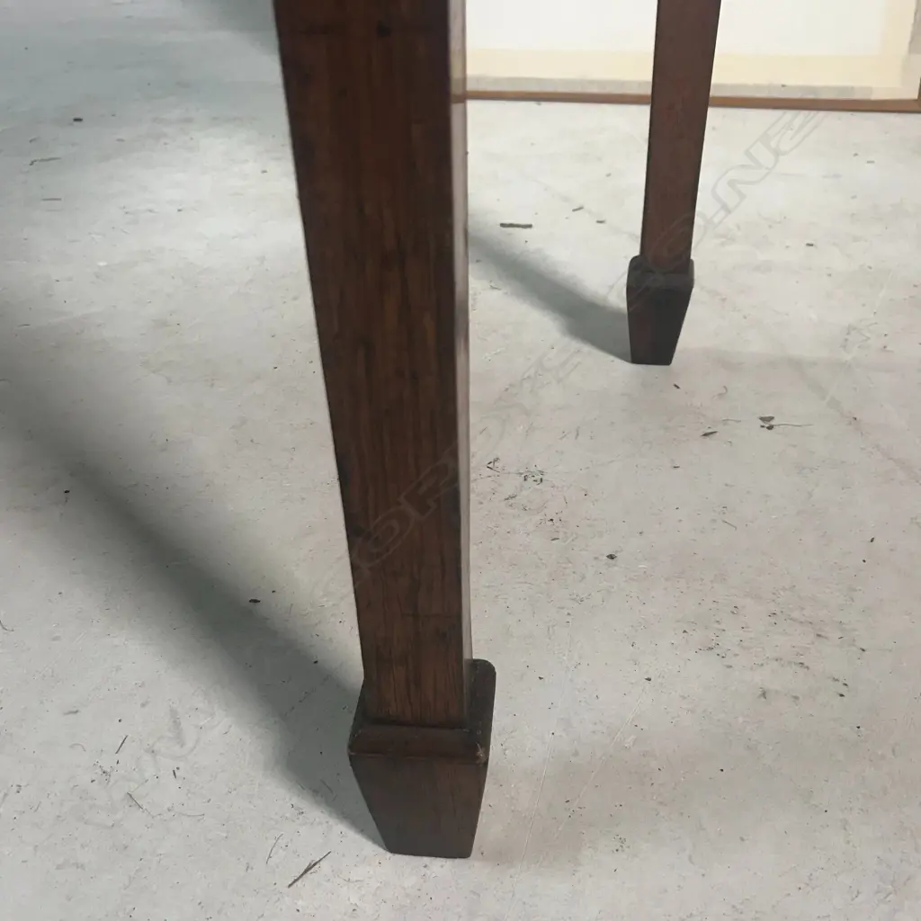 A George III mahogany fold-over top card table Image 1++