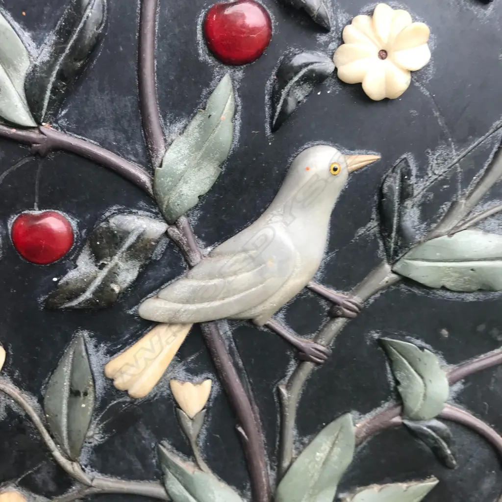 An impressive 19thC French ebonised and pietra dura pier cabinet Image 1++