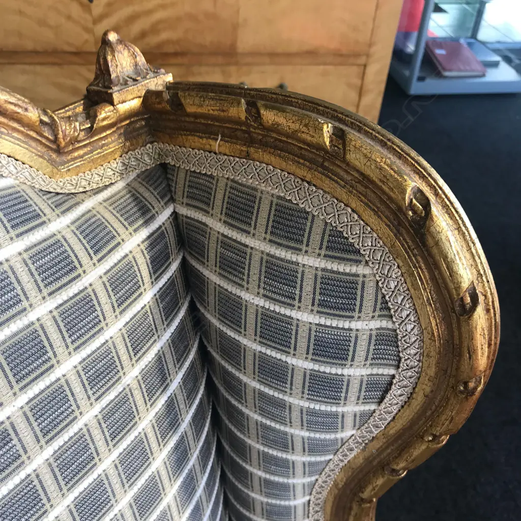 A pair of French Louis XVI style bergères Image 1++