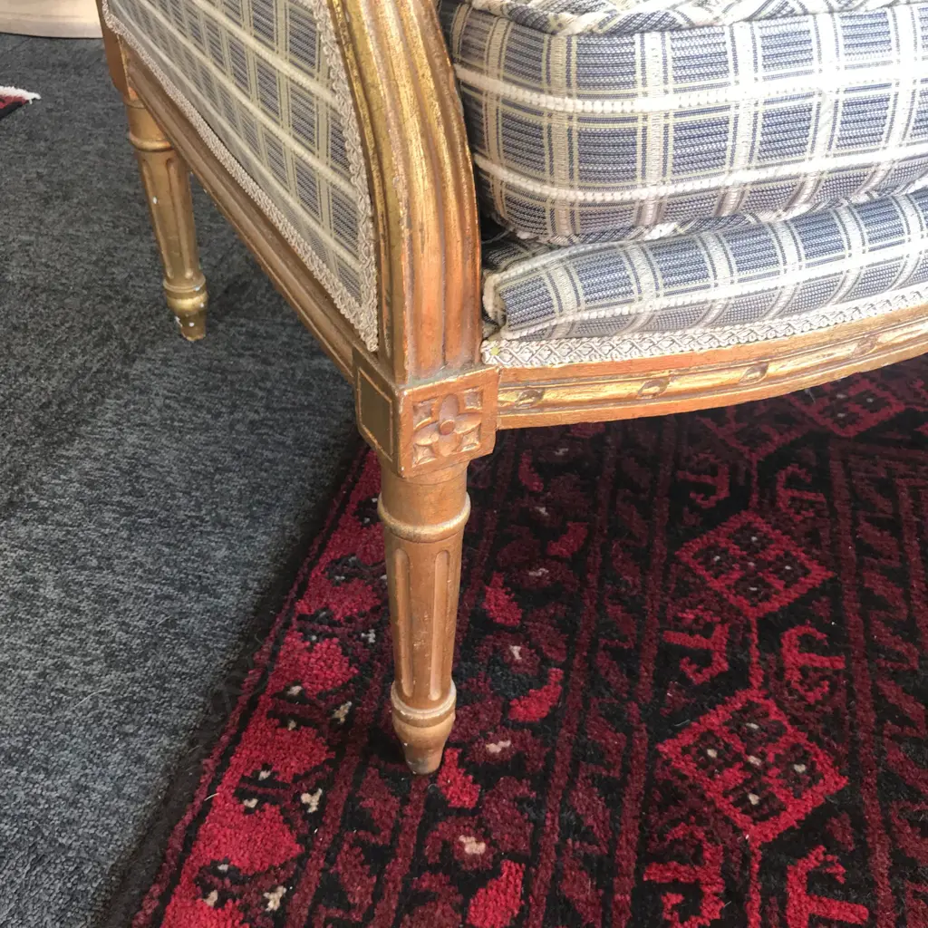 A pair of French Louis XVI style bergères Image 1++