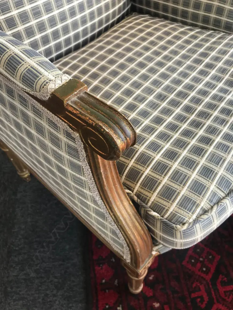 A pair of French Louis XVI style bergères Image 1++