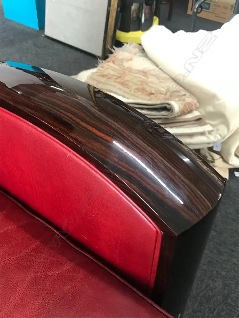 A French Art Deco style two-seater club sofa Image 1++